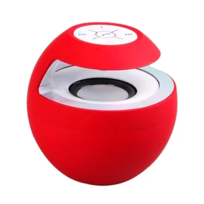 YONIS Enceinte Nomade Bluetooth Sans Fil Kit Main Libre LED USB Jack Universelle Rouge - 