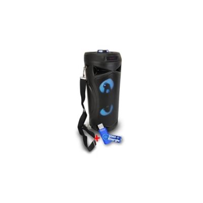 PARTY SOUND & LIGHT Enceinte nomade PARTY BAZOOKA &agrave; LED - USB/SD/BT - +cl&eacute; USB 32Go