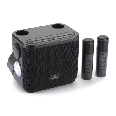 DYNABASS Enceinte Portable Karaok&eacute; 2 Micros Dbe50 Black 