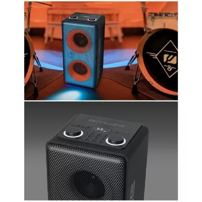 MUSE Enceinte Portable -  - Party Box - 150W - Bluetooth 5.0 - LED RGB avec Micro