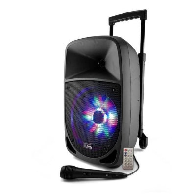 PARTY Enceinte portable sur batterie 8/20cm - 300W - USB/BLUETOOTH/MICRO - -8LED