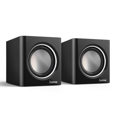HAMA Enceinte pour Ordinateur Portable ""Sonic Mobil 185"" , Noire/Argent