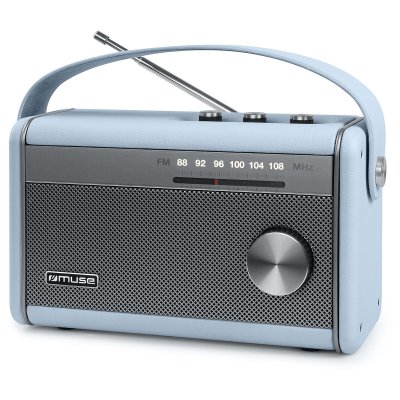 MUSE Enceinte Radio Bluetooth Fm  M-098 Vb Bleu B&eacute;b&eacute; 14 X 10 X 23,6 Cm