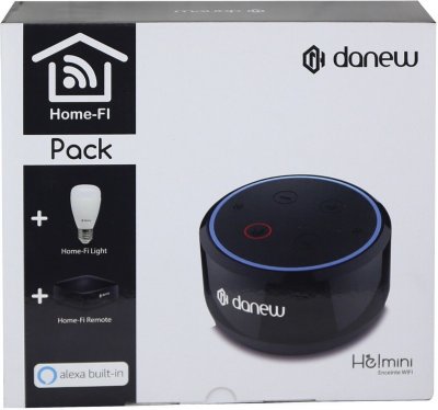DANEW Enceinte sans fil HE-MINI Home-Fi + Ampoule et T&eacute;l&eacute;commande universelle connect&eacute;es