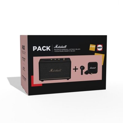 MARSHALL Enceinte sans fil  Pack Acton III Minor IV black