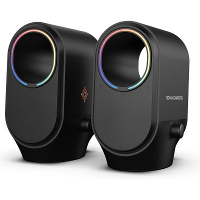 NOVA GAMING Enceintes bluetooth gaming -  - Cygnus - LED RGB - Noir