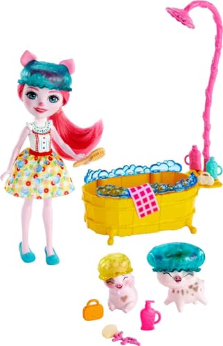 ENCHANTIMALS  Bathtime Splash Petya Pig Playset Multicolore