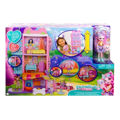 ENCHANTIMALS  City Tails Palmer Pomeranian Apartment Doll Multicolore