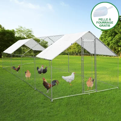 MONSTERSHOP Enclos Poulailler 3m x 8m x 2m 