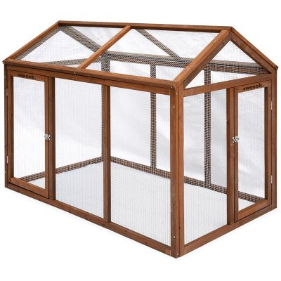SWEEEK Enclos pour poulailler en bois, 6 poules
