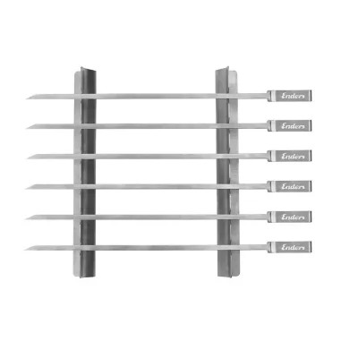 ENDERS  8802 - Pics &agrave; brochette pour Barbecue  - Acier Inoxydable, 6&nbsp;Pi&egrave;ces, 42&nbsp;x 15&nbsp;x 3&nbsp;cm