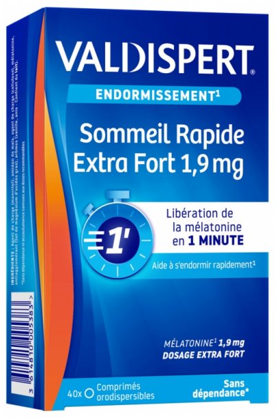 VALDISPERT Endormissement Rapide Extra Fort 1.9mg 40 comprim&eacute;s 
