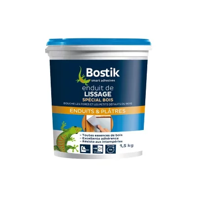 BOSTIK Enduit de lissage sp&eacute;cial bois - 1.5 Kg
