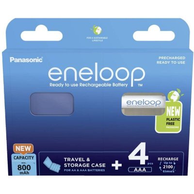 PANASONIC Eneloop Bk-4mcdec4be Rechargeable Battery 800mah 4 Units Argent&eacute;