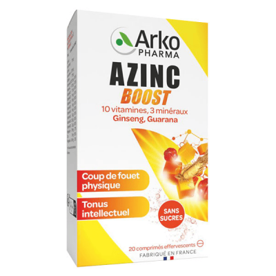 ARKOPHARMA Energie Booster Effervescent 20 Comprimes Azinc 