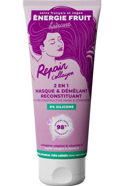 ENERGIE FRUIT  Masque 2 en 1 Reconstituant Collag&egrave;ne & Vitamine B 