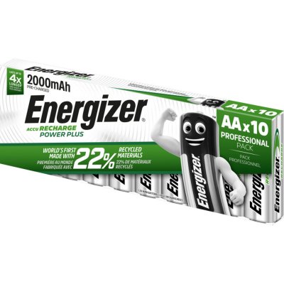 ENERGIZER  10 Piles Rechargeables AA / HR6 2000mAh  Power Plus