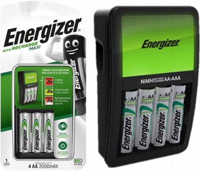 ENERGIZER  - CHARGEUR COMPACT DE BATTERIE + 4 AA&hellip; 
