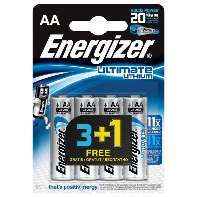 ENERGIZER  LITHIUM L91 / 3 + 1 pi&egrave;ce - AA batterie