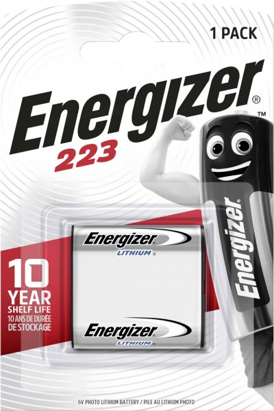 ENERGIZER  Lot de 8 Blisters de 1 Pile Lithium 223 CR-P2 6V