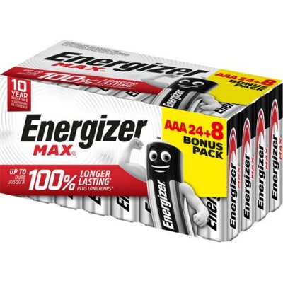  Energizer Pack 24 piles alcaline Energizer Max AAA LR03 + 8 offertes