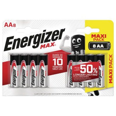 ENERGIZER  Pile alcaline AA / LR6 Max - Lot de 8