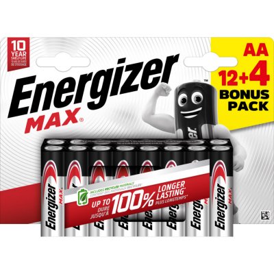 ENERGIZER  Pile alcaline AA / LR6 Max - Pack Promo 12 + 4 GRATUITES