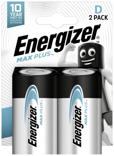 ENERGIZER  Pile alcaline D / LR20 Max Plus - Lot de 2