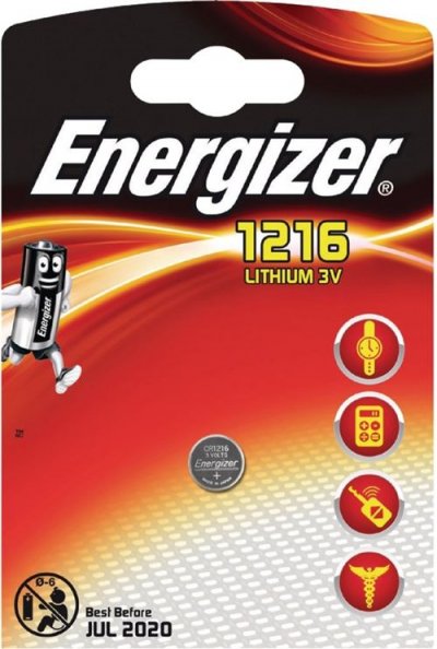 ENERGIZER  pile bouton Lithium 3V CR1216 par pi&egrave;ce