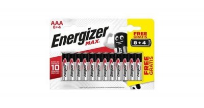 ENERGIZER  Puissance alcaline Longue dur&eacute;e 12 Piles AAA.