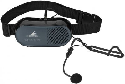MONACOR INTERNATIONAL Energyson Porte voix ceinture WAP-5 portable avec micro serre-t&ecirc;te