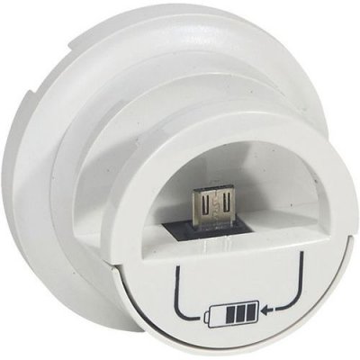 LEGRAND Enjoliveur C&eacute;liane - prise double pour chargeur USB version dock - blanc