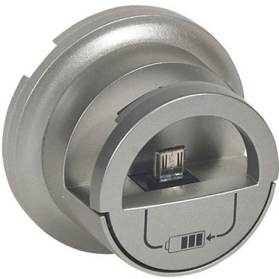 LEGRAND Enjoliveur Titane Pour Chargeur Double Usb Version Dock