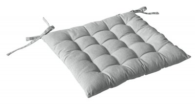 HOMEMAISON Enjoy Home - Assise matelass&eacute;e 38 x 38 x 3 cm lola 100% coton - gris