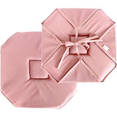 HOMEMAISON Enjoy Home - Galette &agrave; rabats polyester chaby 40 x 40 cm - vieux rose