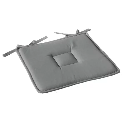 HOME MAISON Enjoy Home - Galette de chaise uni effet Bachette - 40 x 40 cm - Gris