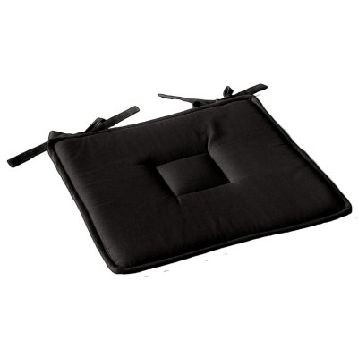HOME MAISON Enjoy Home - Galette de chaise uni effet Bachette - 40 x 40 cm - Noir