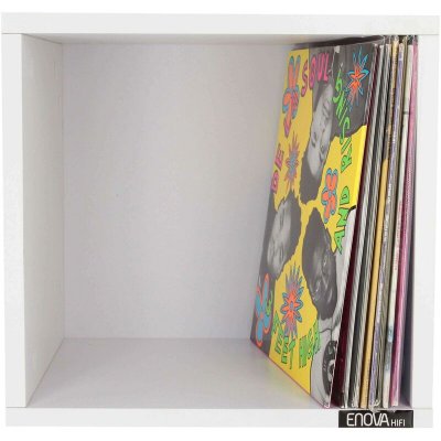 ENOVA HIFI  VINYLE BOX 120WH - Meuble blanc pour 120 vinyles