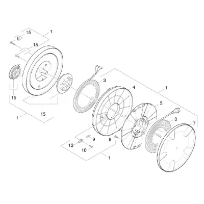 KARCHER Enrouleur cable alimentation complet pour nettoyeur haute-pression  - 42045130