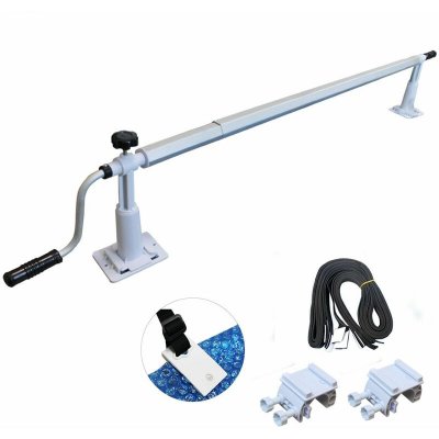 LINXOR Enrouleur de b&acirc;che &agrave; bulles pour piscine hors sol extensible - 