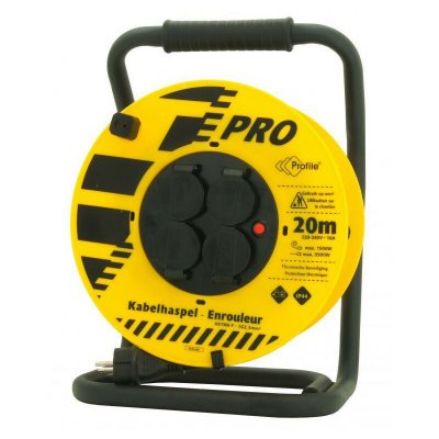 PROFILE Enrouleur de chantier - 20 m - 16 A - 240 V - 1 500 W &agrave; 3 500 W