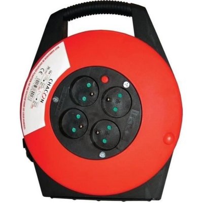 CHACON Enrouleur domestique 4 prises - 10m - 