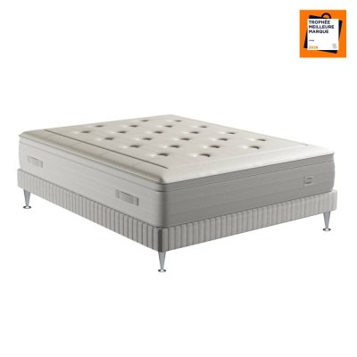 SIMMONS Ensemble 140 x 190 matelas H33 ressort ensach&eacute;s, ferme, sommier