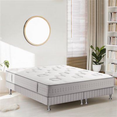 SIMMONS Ensemble 160 x 200 matelas H24 ressort ensach&eacute;s, ferme, 2 sommiers