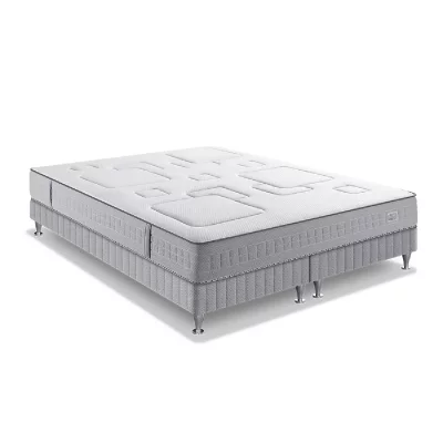  Ensemble 160 x 200 matelas H25 ressort ensach&eacute;s, ferme, 2 sommiers