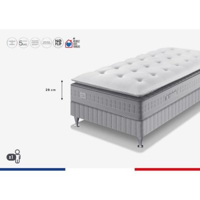 SIMMONS Ensemble 90 x 200 matelas H29 ressort ensach&eacute;s, ferme, sommier