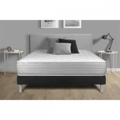 VITALIT Ensemble 90x190 Matelas M&eacute;moire de forme Sommier Noir