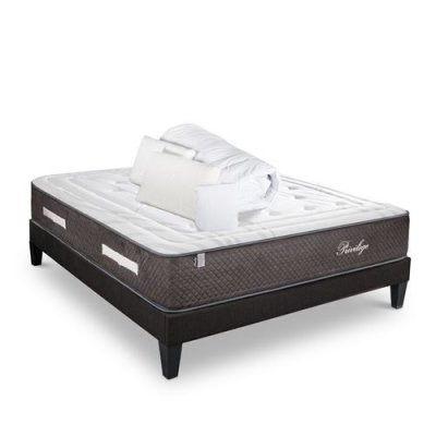 BELLECOUR Ensemble 90x200 Matelas Ressorts + Sommier + Accessoires