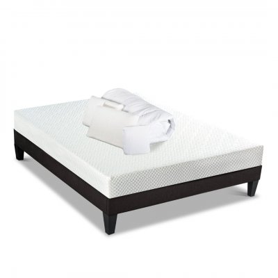 BELLECOUR Ensemble 90x200 Matelas + Sommier + Accessoires