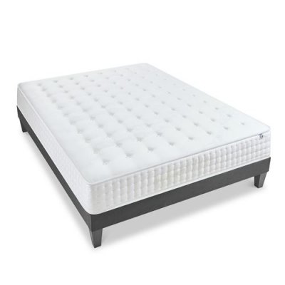 OLYMPE LITERIE Ensemble apollon 140x200 cm matelas m&eacute;moire de forme + sommier bois ferme